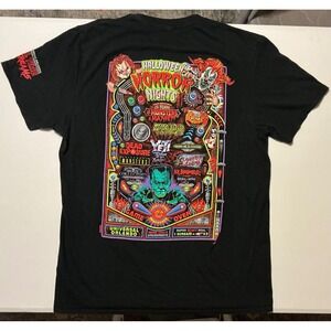 Halloween Horror Nights Passholder 25 Years Mens Blk L Shirt Universal Chucky